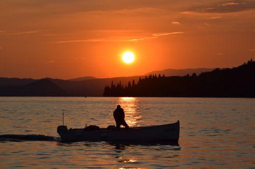 Kayak at sunset